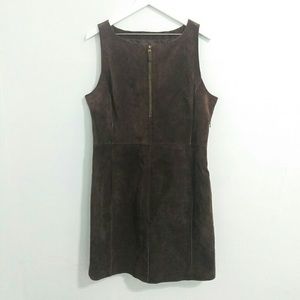 Isaac Mizrahi. Suede Leather Dress